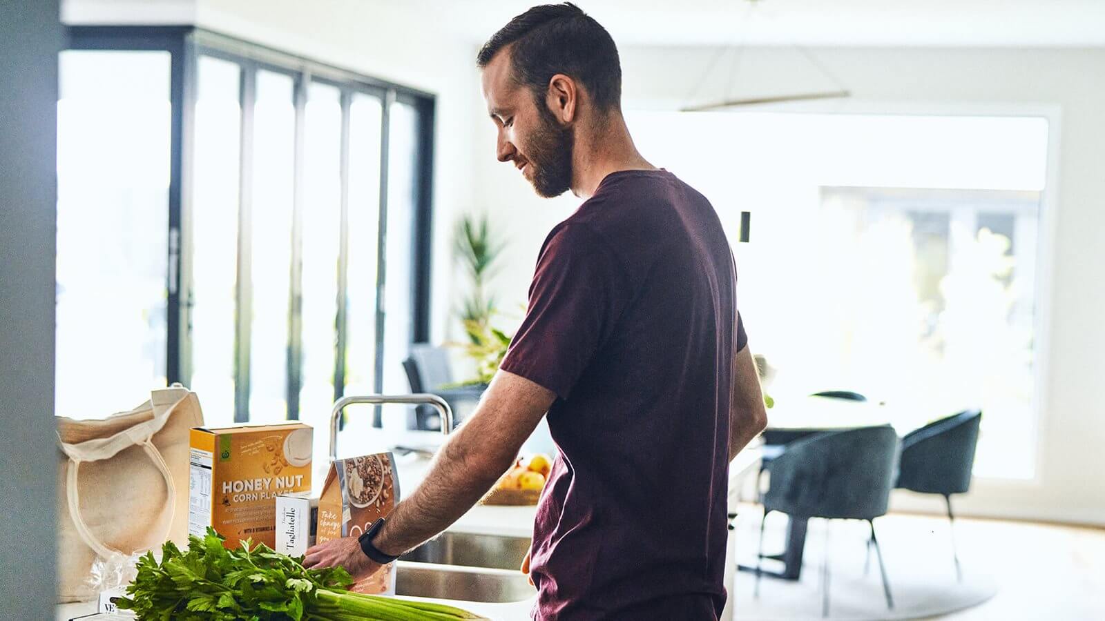 Man in kitchen