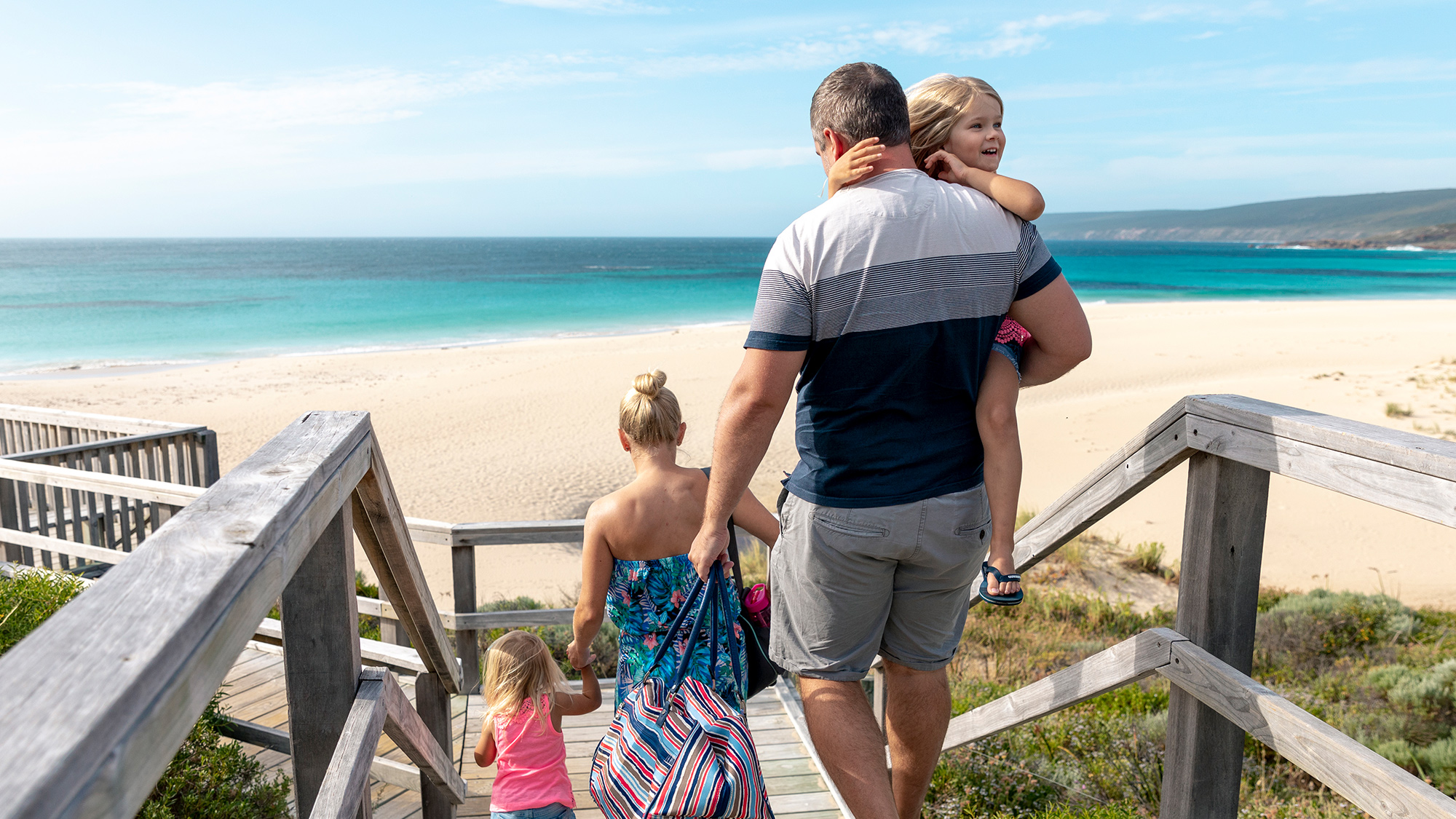 Family at the beach