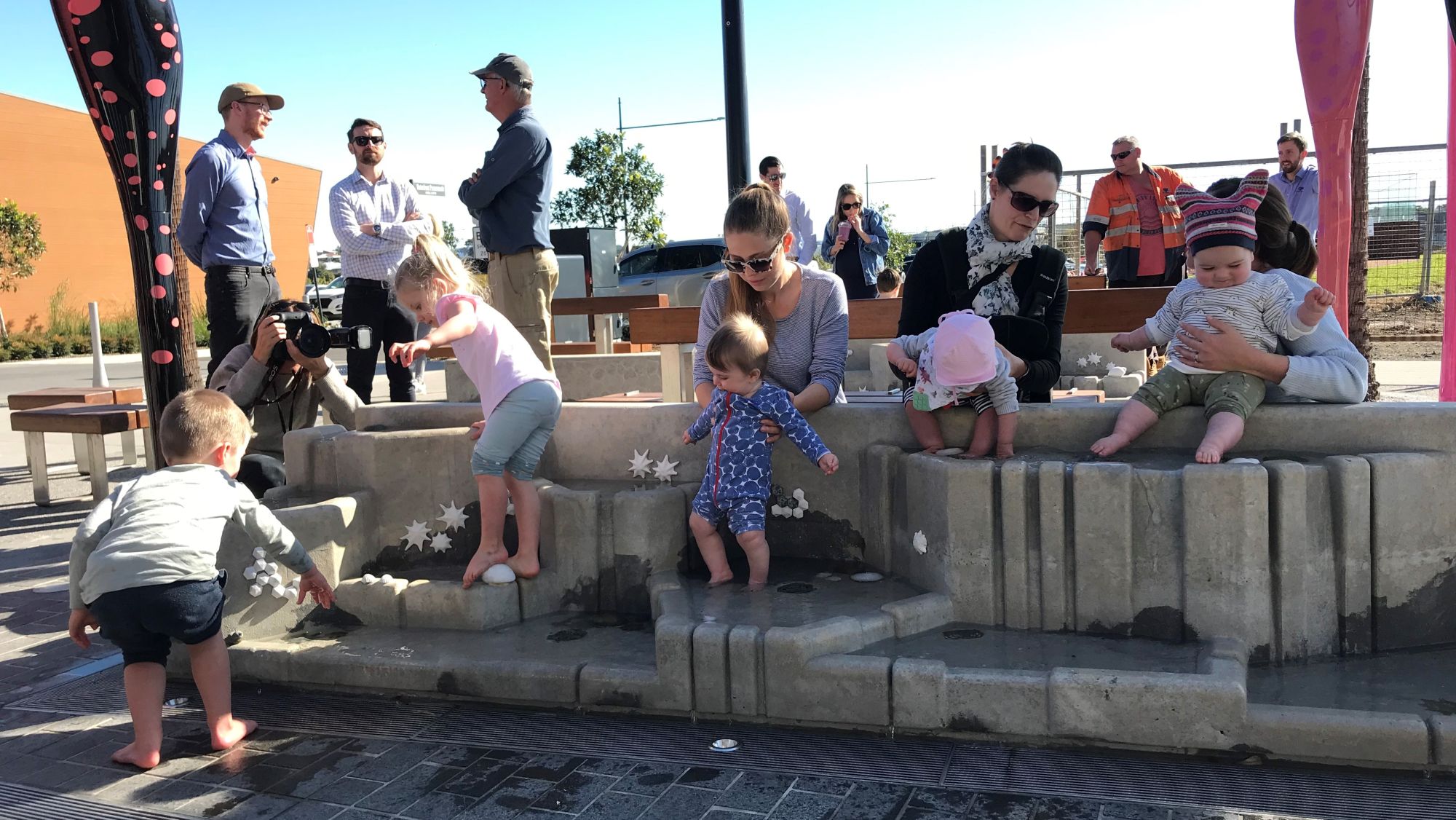 The Waterfront, Shell Cove plaza opening, June 2020. Frasers Property Australia and Shellharbour City Council.