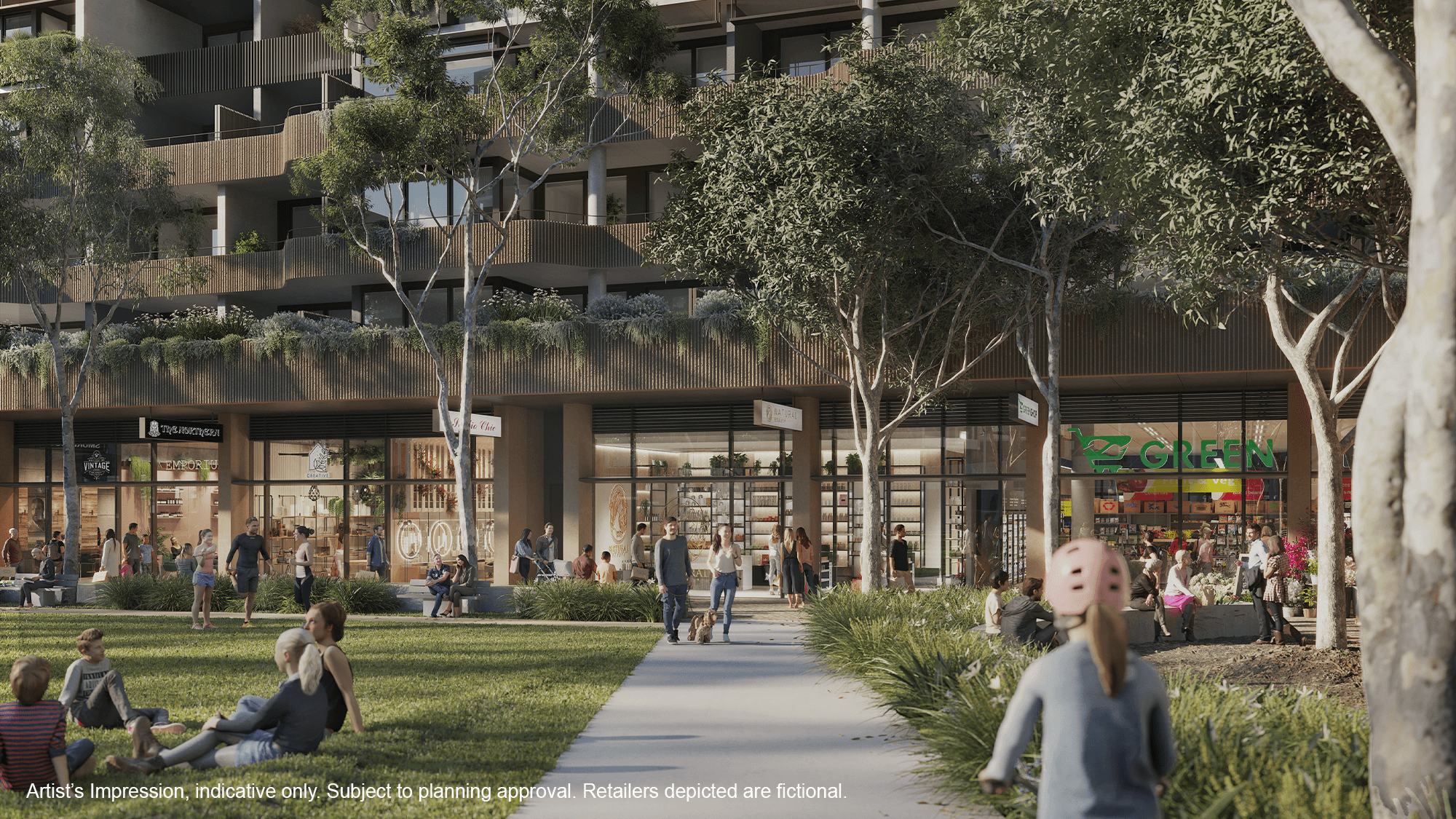Treehouse with retail frontage