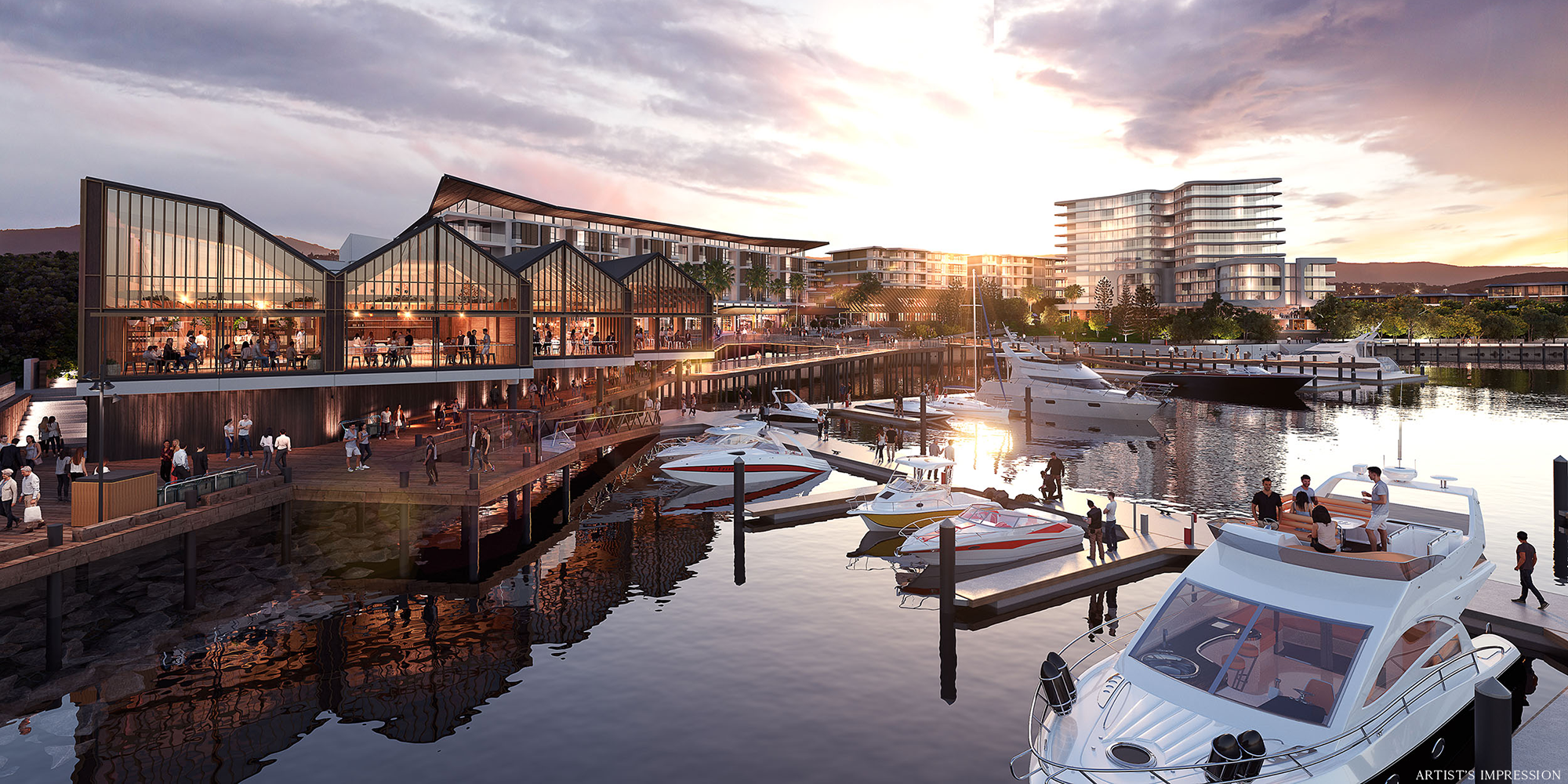 Waterfront harbour Foreshore CGI
