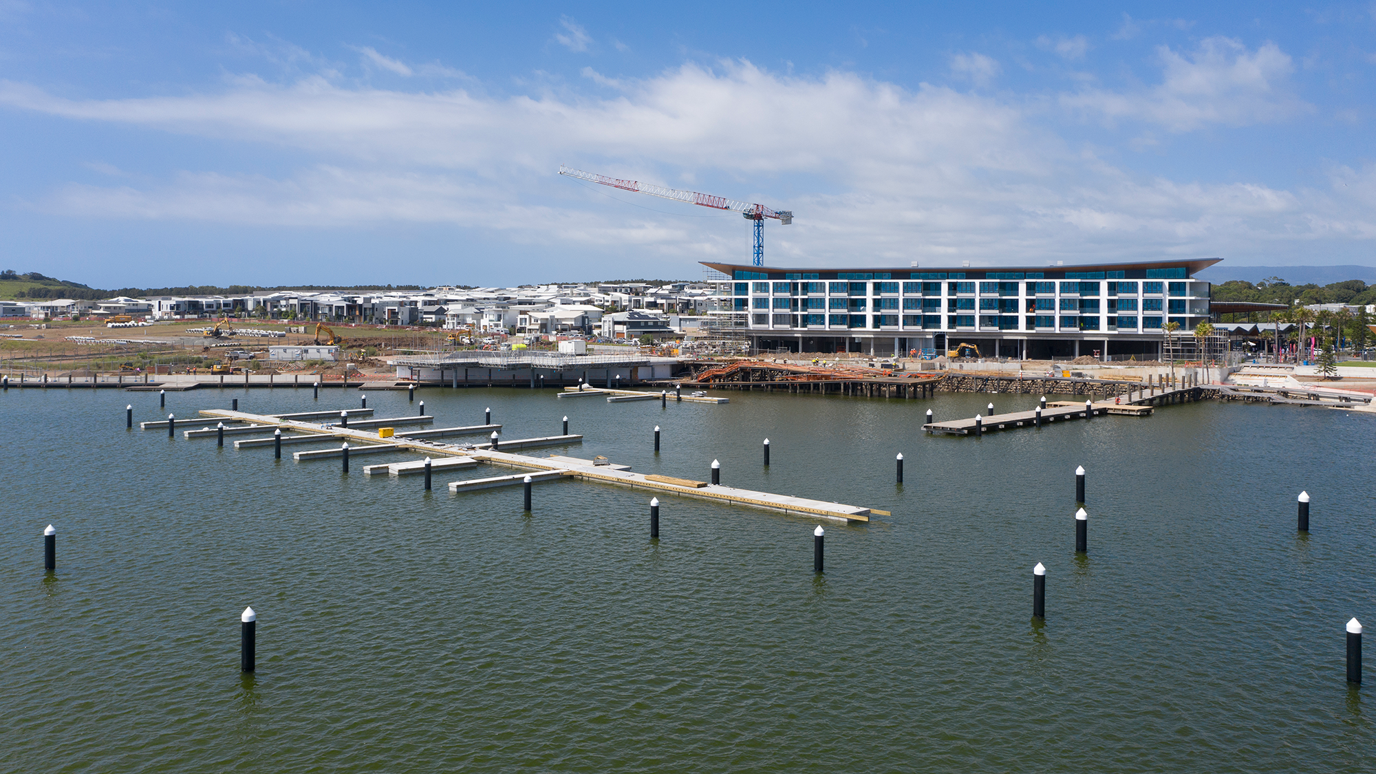The Waterfront Shell Cove pontoon installation