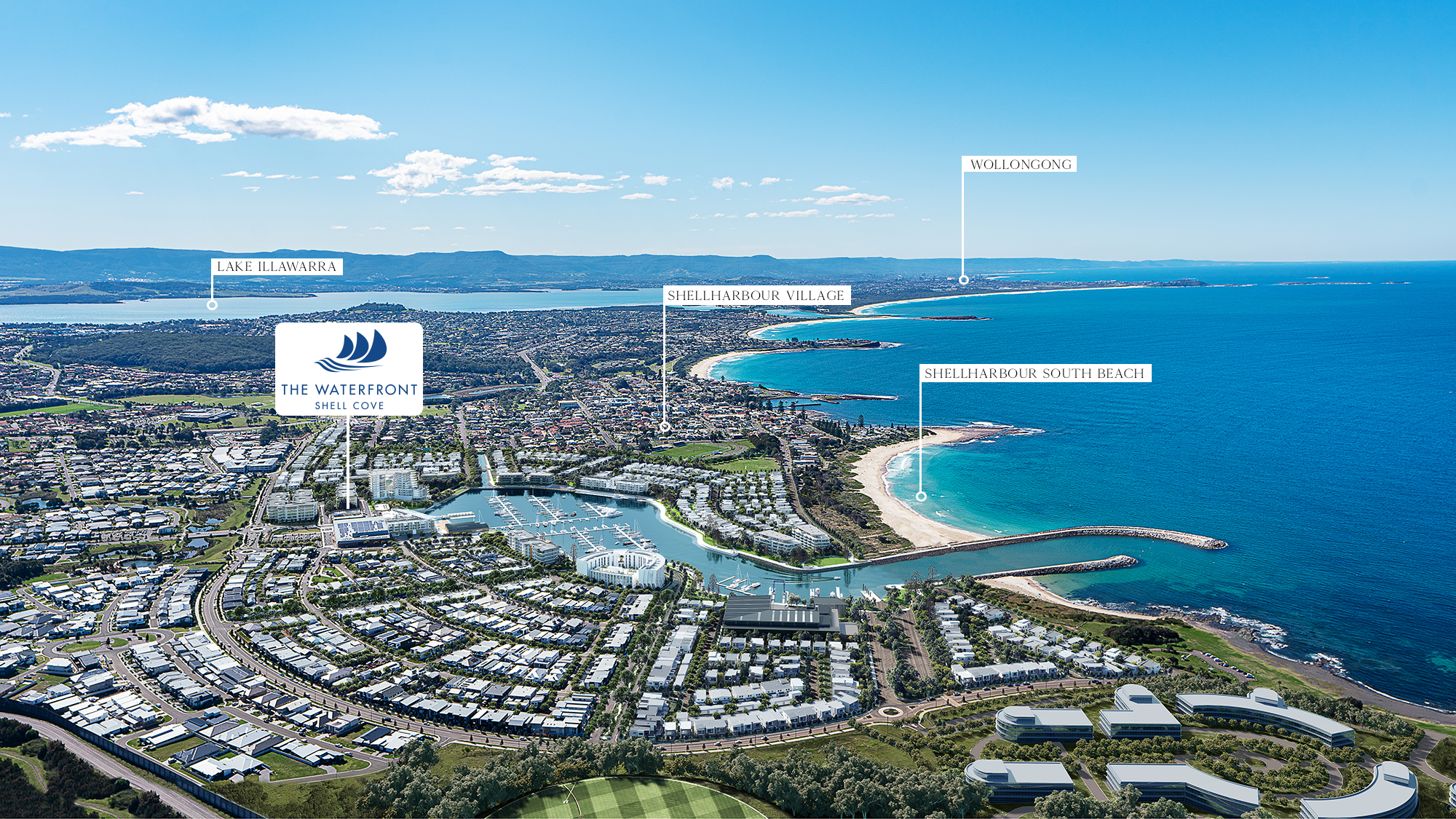 Waterfront aerial map