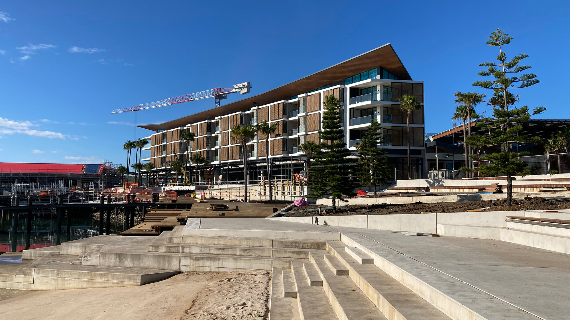 Construction update harbour foreshore