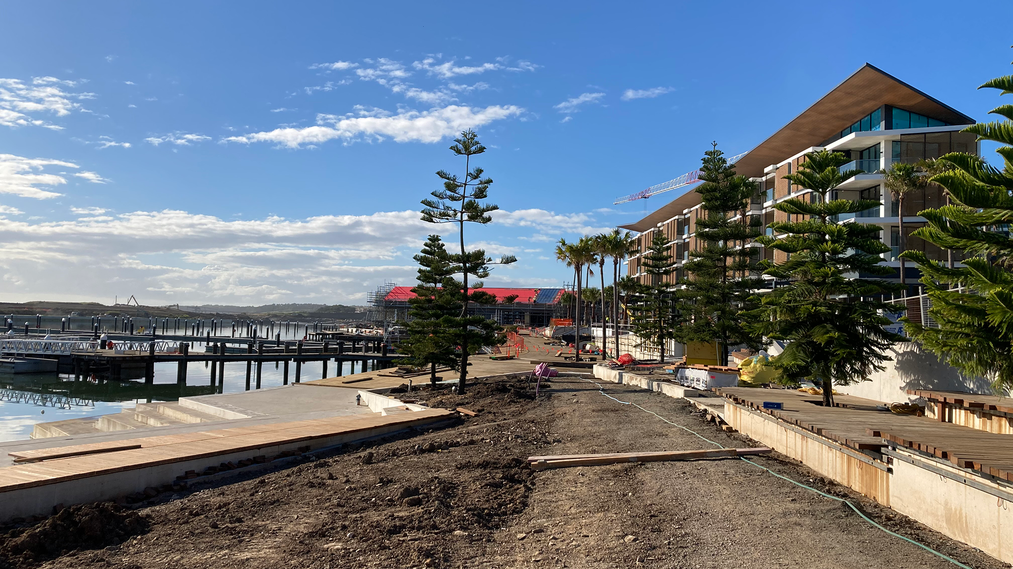 Construction update harbour foreshore