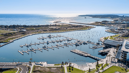 Shellharbour marina with boats
