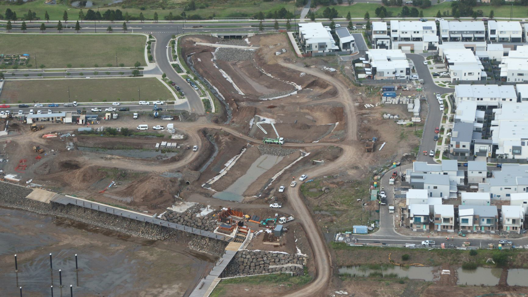 Nov Aquatic precinct wetlands under construction