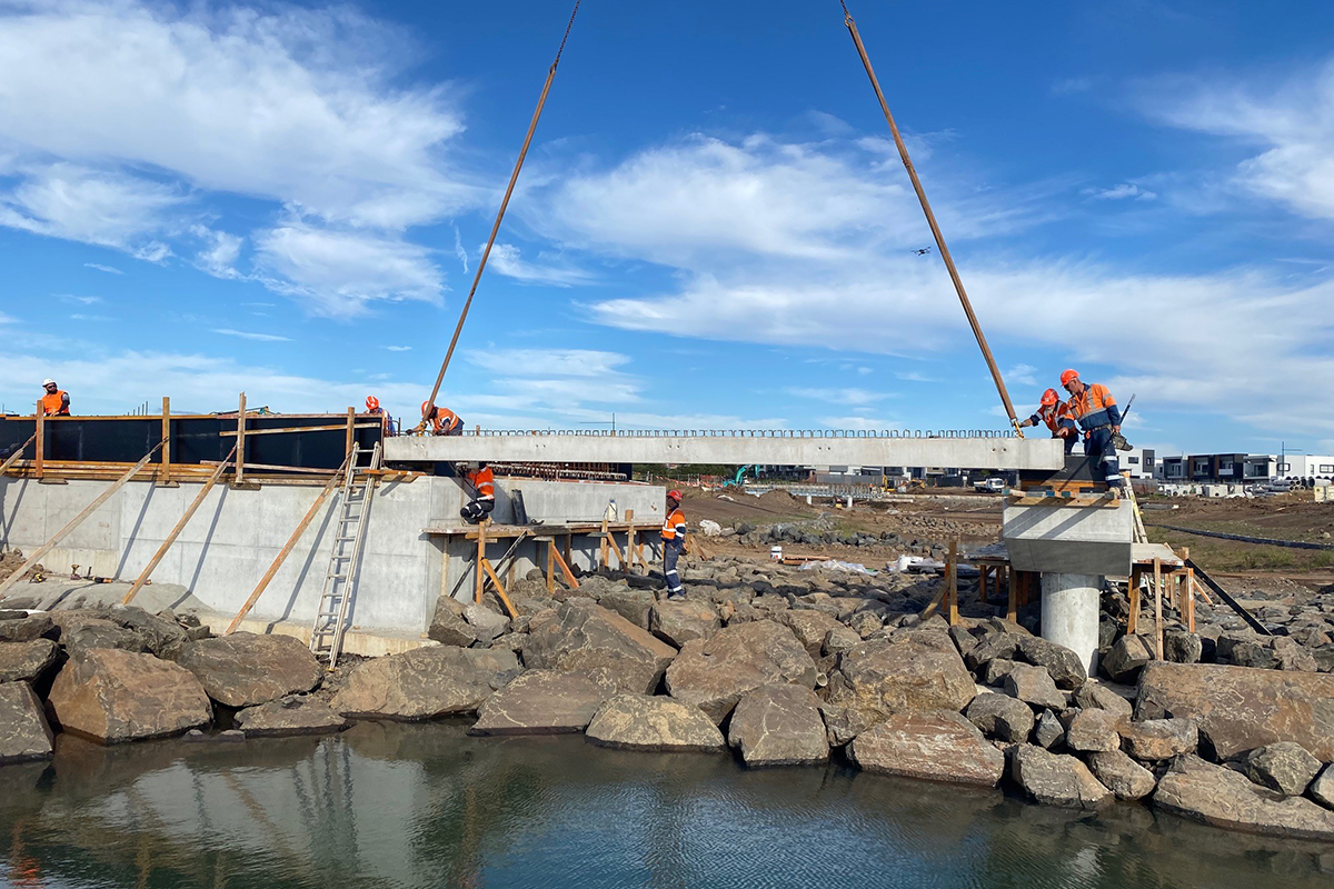 Construction update - Aquatic Drive Bridge