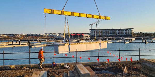 Final pontoon installation April 2021