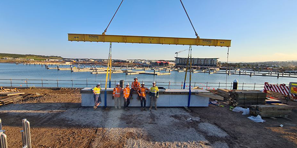 Final pontoon installation April 2021