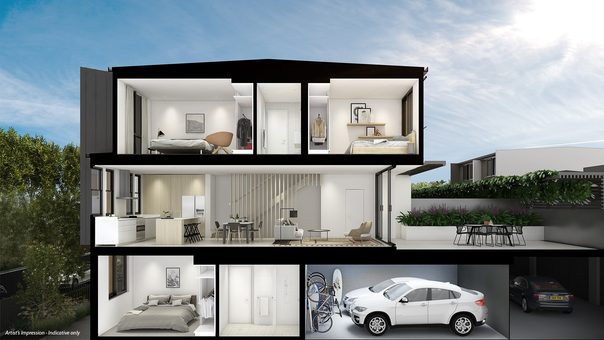 Banksia 3 Bed Terrace Sectional