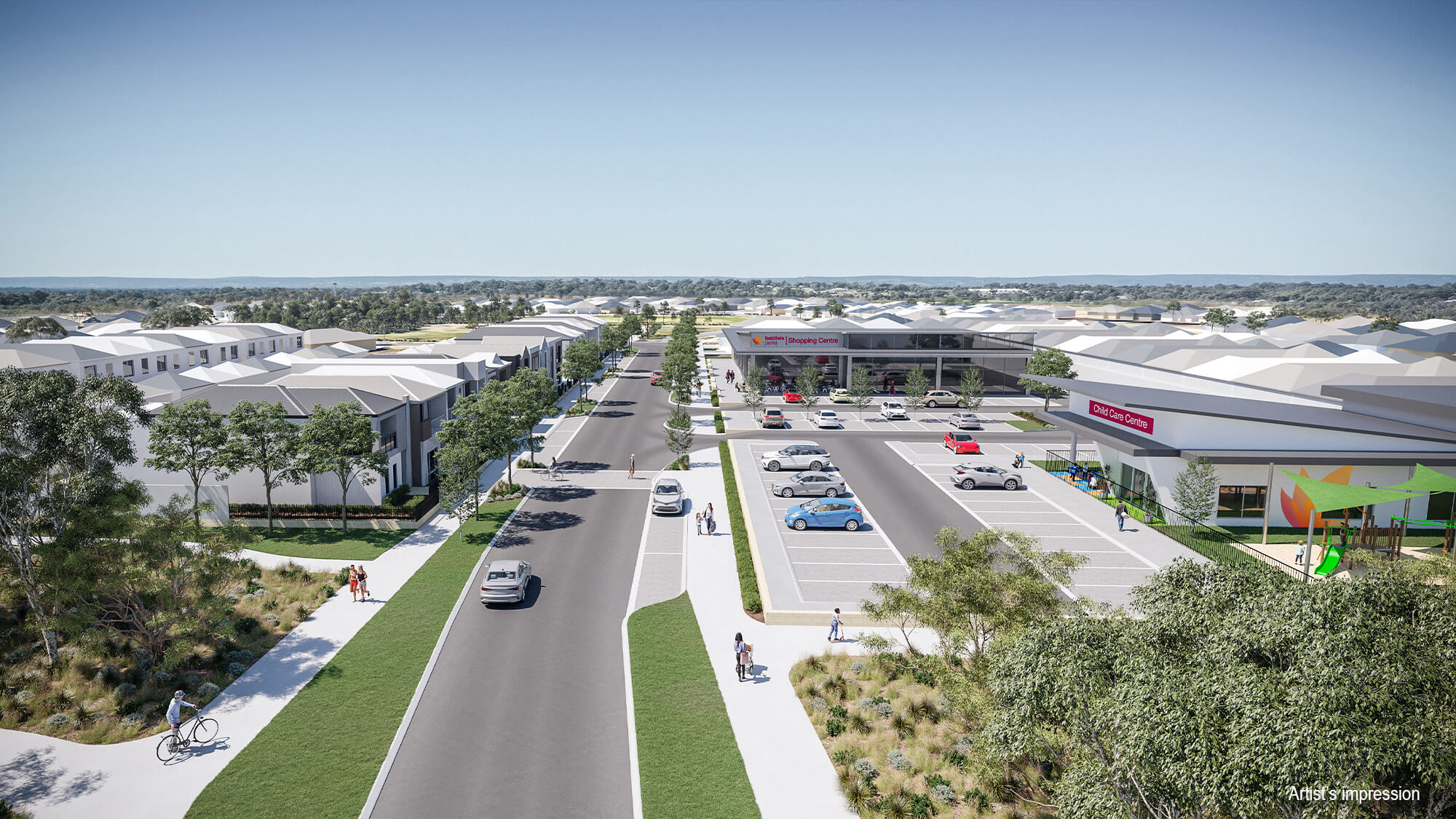 Baldivis Parks Local Centre Render - artist's impression